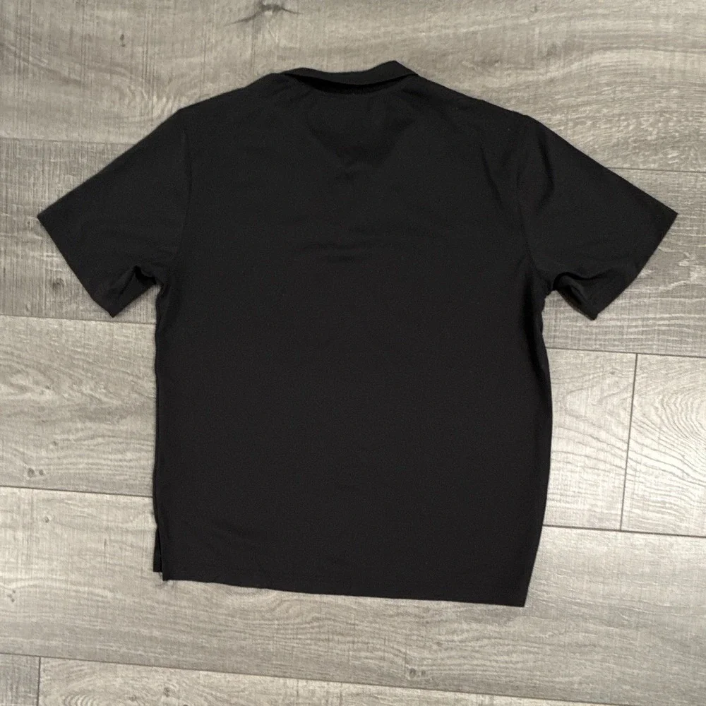 MINT CONDITION Men's Black Solid PERDUE Polo Shirt M Short Sleeve  collar